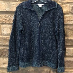 Christopher & Banks zip up collar sweater size M